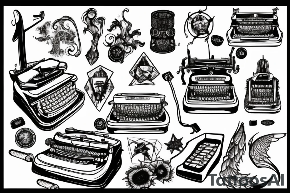 supernatural typewriter tattoo idea