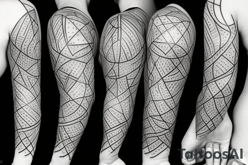 True north with Diamond shape long and narrow tattoo idea