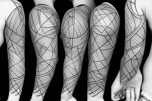 True north with Diamond shape long and narrow tattoo idea