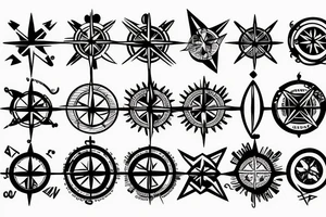 Compass symbal tattoo idea