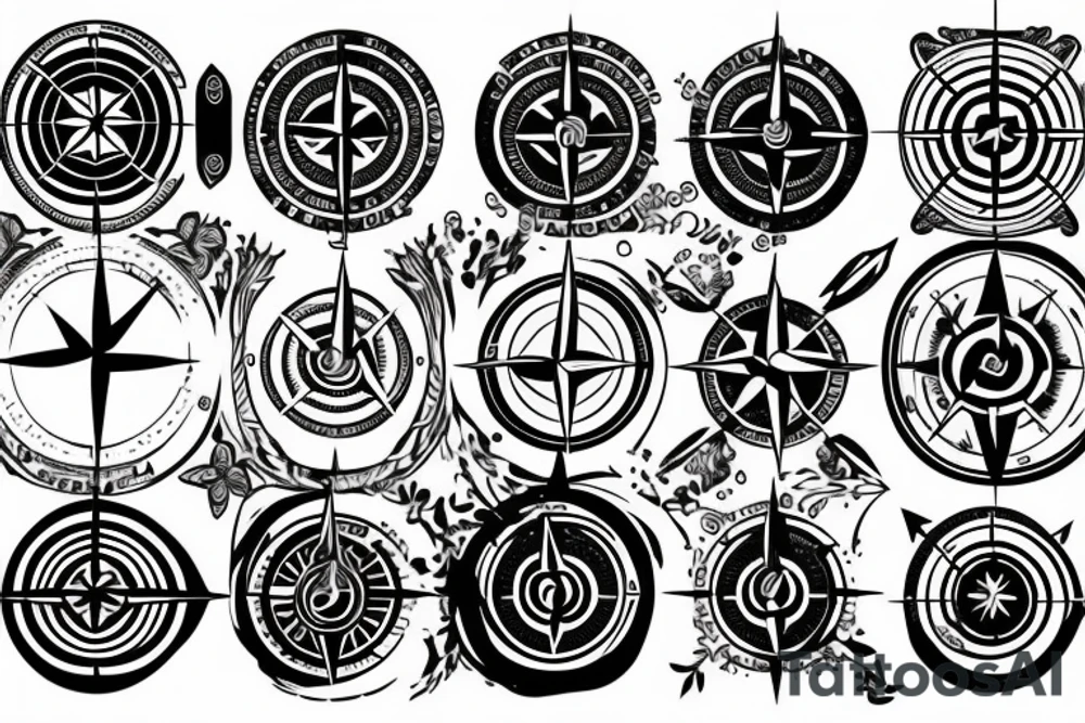 Compass symbal tattoo idea