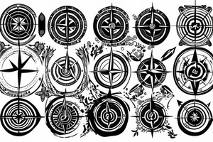 Compass symbal tattoo idea