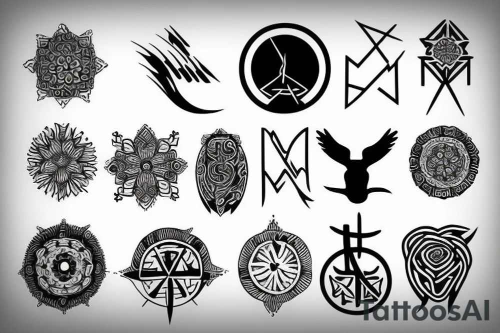 north, east, south, west tattoo idea