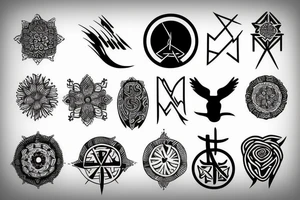 north, east, south, west tattoo idea