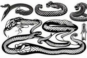 sword with snake tattoo idea