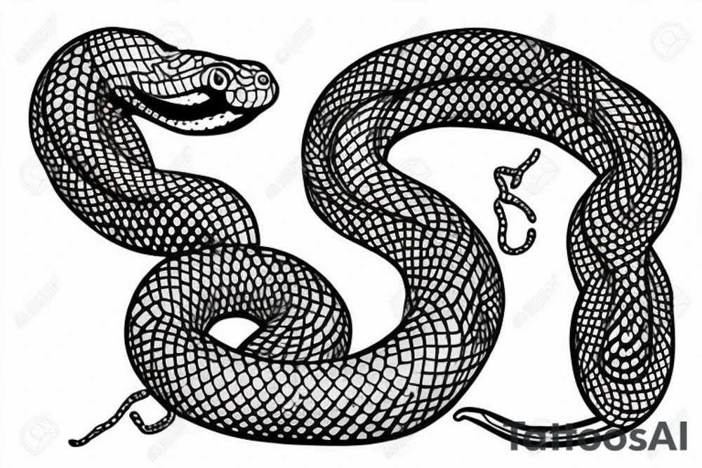snake on leg tattoo idea