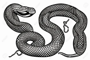 snake on leg tattoo idea