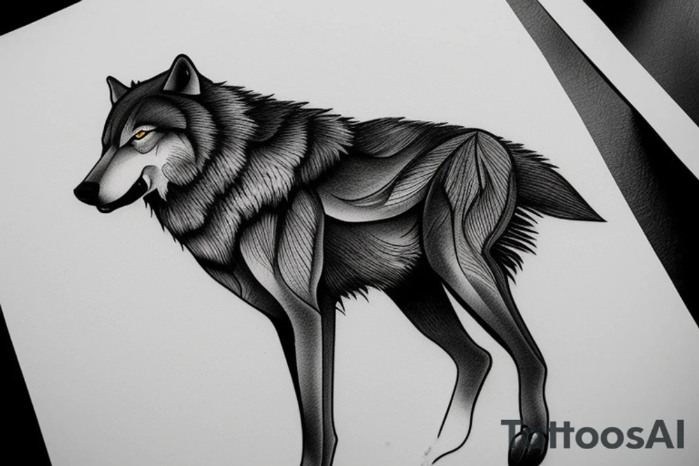 Black and gray realistic wolf howling at the moon tattoo idea Black and gray realistic wolf howling at the moon tattoo idea