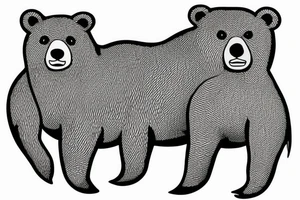 Three bears in a row tattoo idea