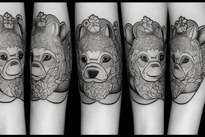 Three little bear cubs tattoo idea