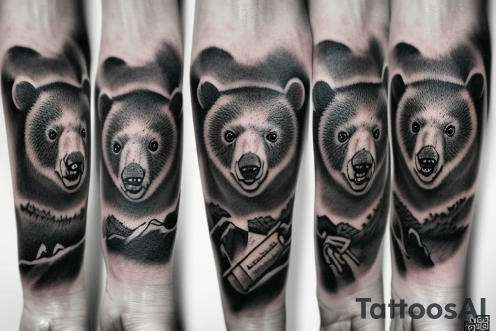 Three bear cubs tattoo idea