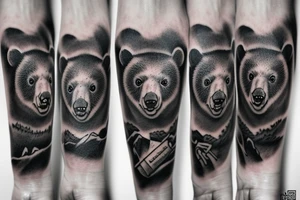 Three bear cubs tattoo idea