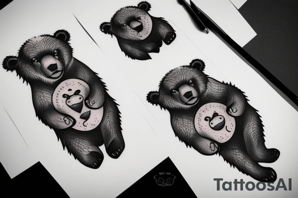 Three bear cubs tattoo idea