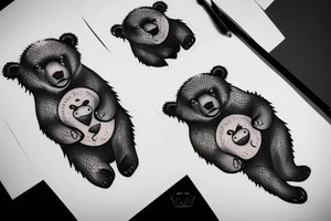 Three bear cubs tattoo idea