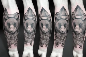 Three bears walking in a line tattoo idea