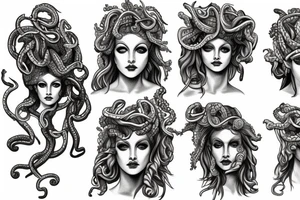 Medusa statue tattoo idea
