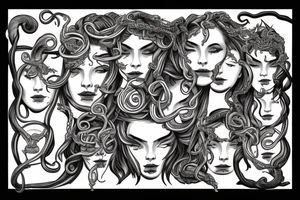 Medusa statue tattoo idea