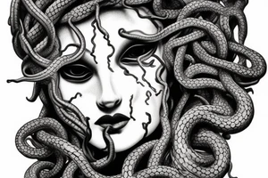 Medusa statue tattoo idea