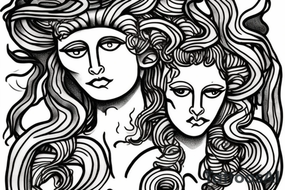 Gorgone Medusa like venus de milo. tattoo idea
