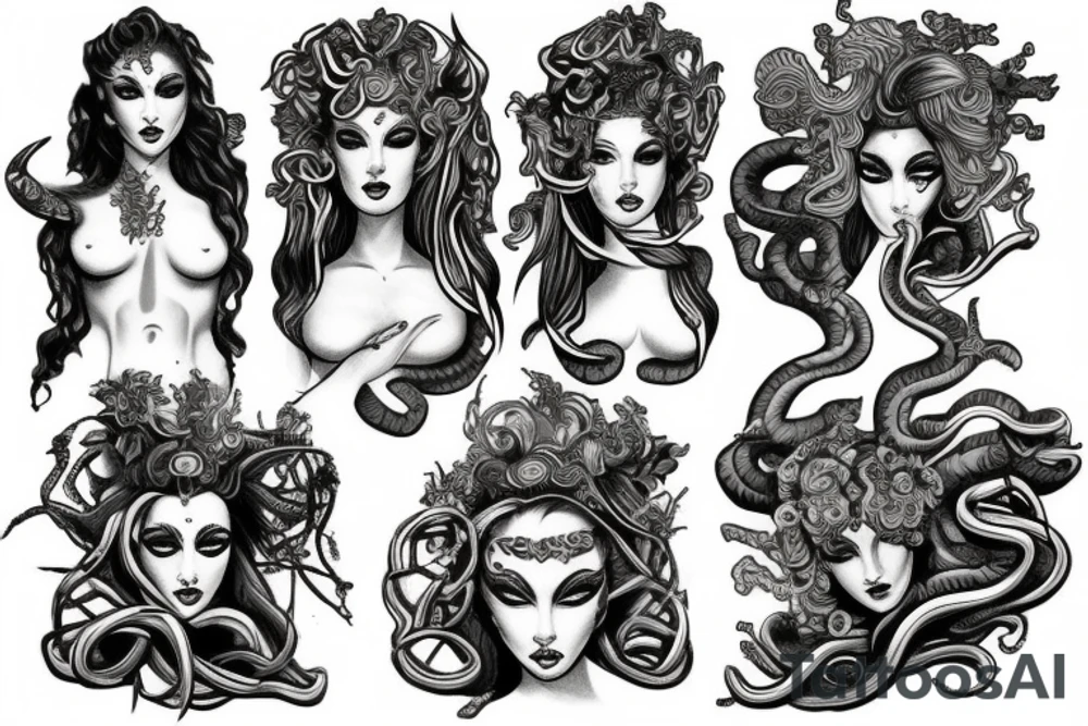 Medusa gorgone tattoo idea