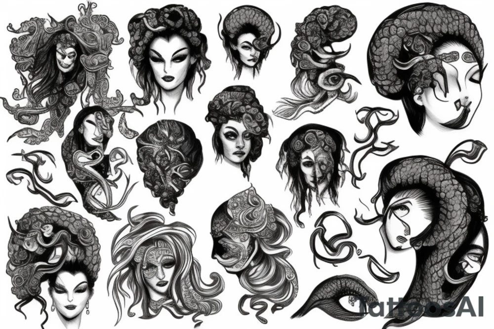 Medusa gorgone tattoo idea