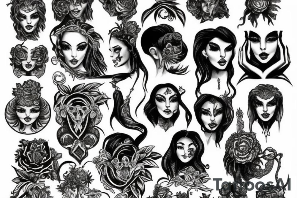 Medusa gorgone tattoo idea
