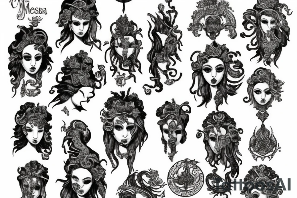 Medusa gorgone tattoo idea