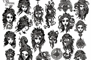 Medusa gorgone tattoo idea