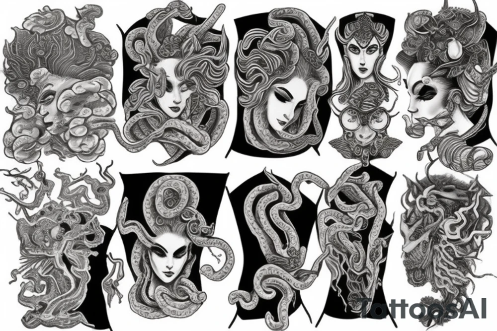 Medusa gorgone tattoo idea