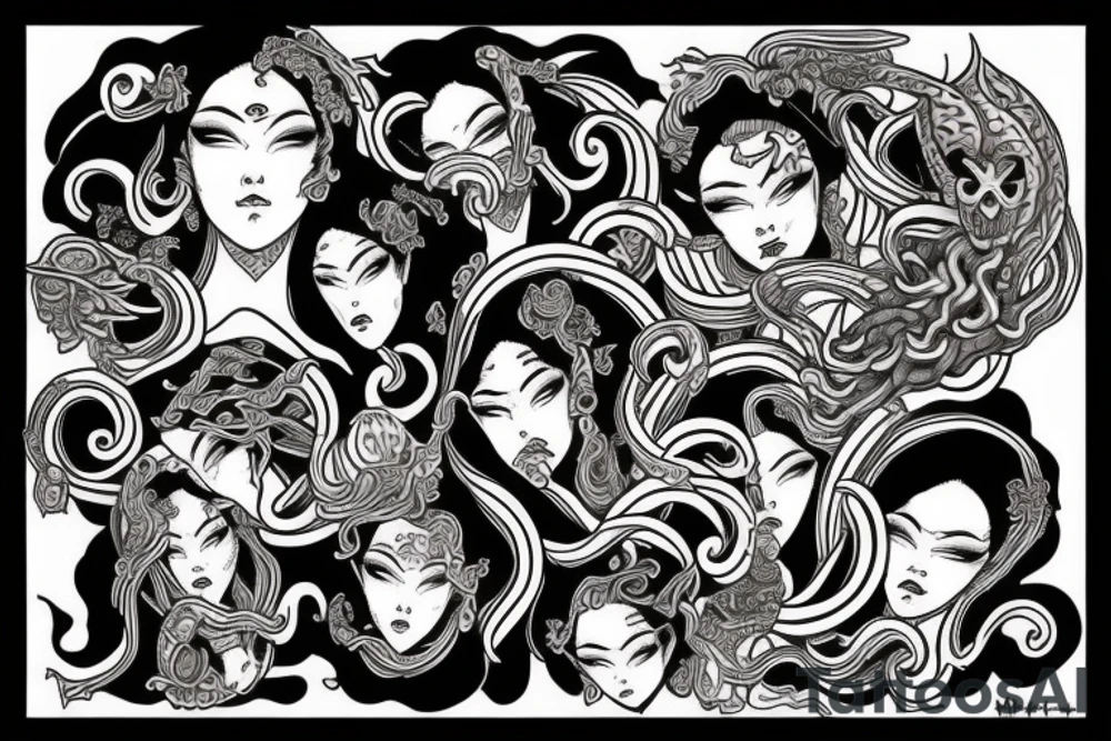 Medusa gorgone tattoo idea