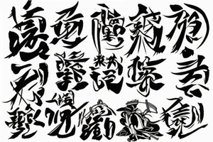 a simple little tattoo in Japanese style on the theme "a samurai has no goal, there is only a way" tattoo idea