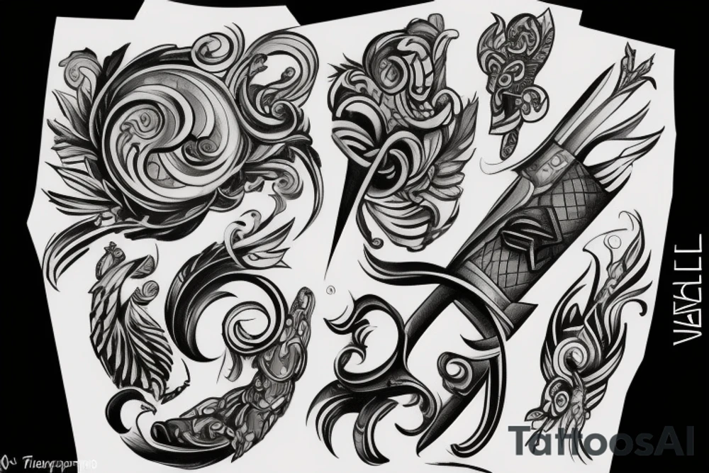weapon tattoo idea