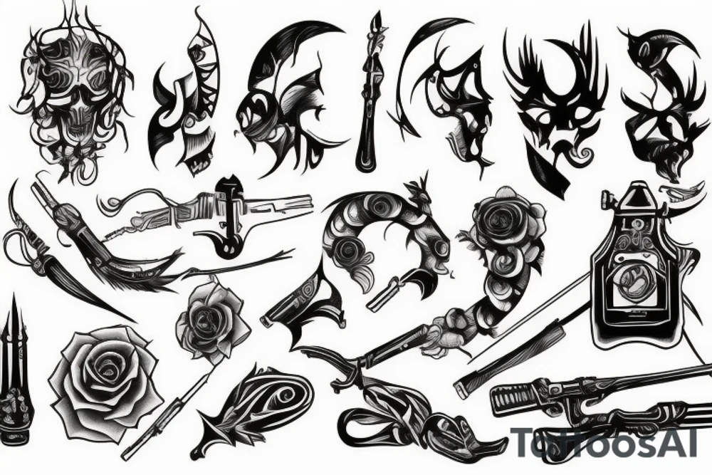 weapon tattoo idea