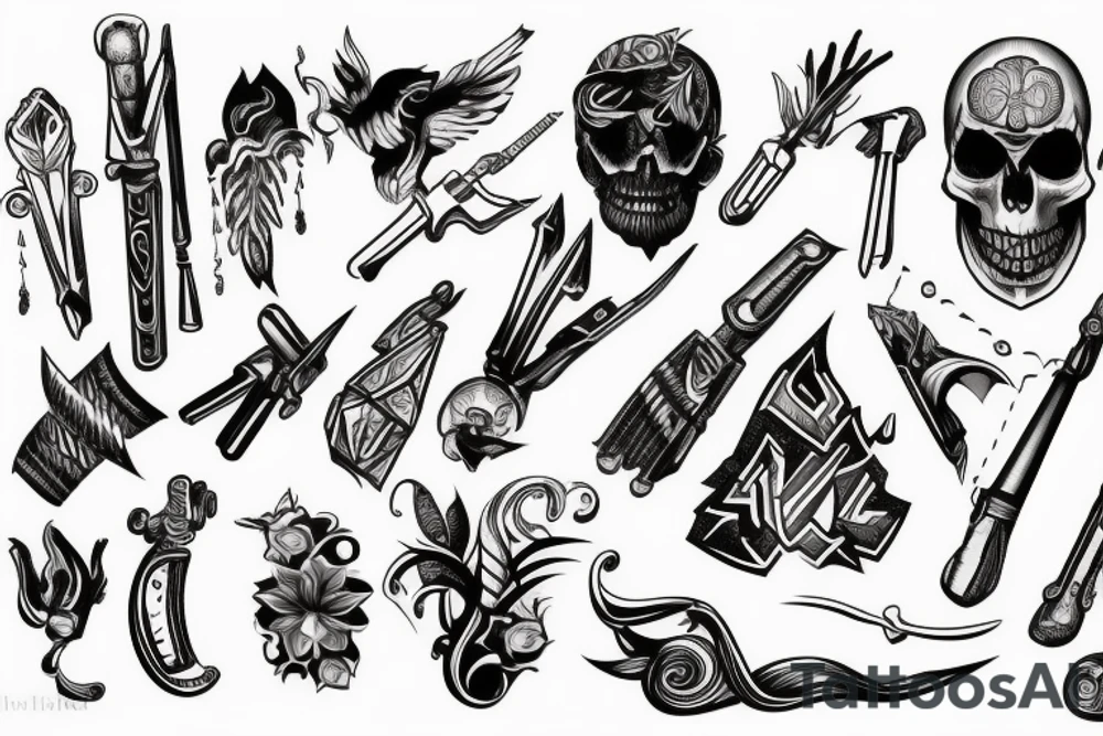 weapon tattoo idea
