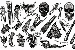 weapon tattoo idea
