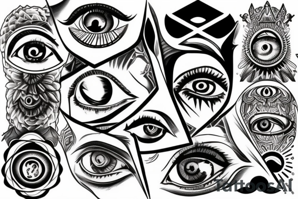 Cibernetic all seeing eye tattoo idea