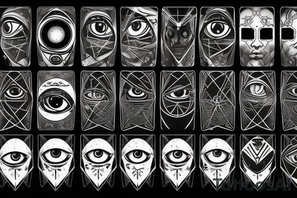 Cyberpunk all seeing eye tattoo idea