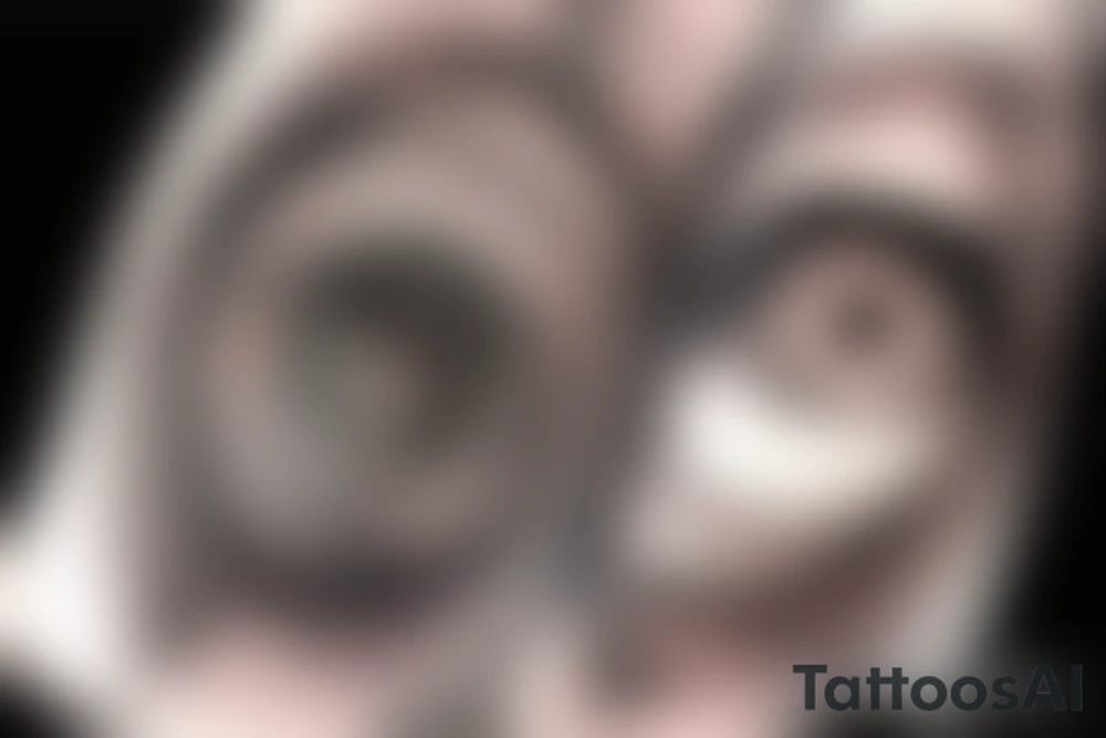 Cyberpunk style all seeing eye tattoo idea