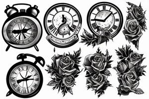 Clock melting tattoo idea