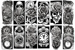 Clock melting tattoo idea
