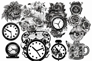 Clock melting tattoo idea