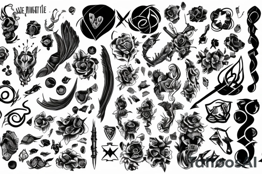 and & seems like infinite symbols and ; tattoo idea