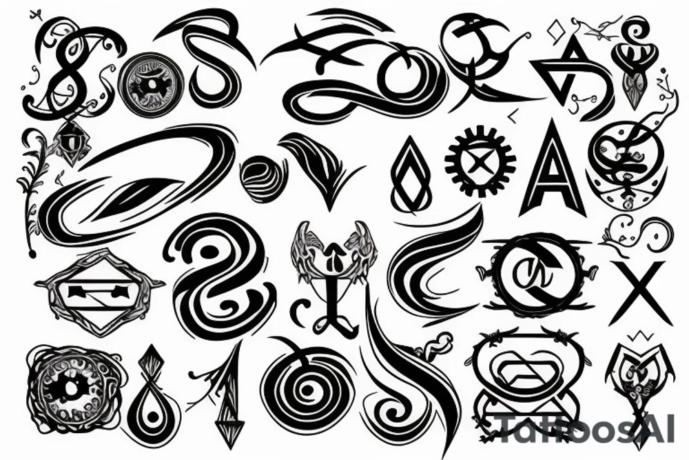 an & symbol mixed with infinite symbol and a semicolon tattoo idea