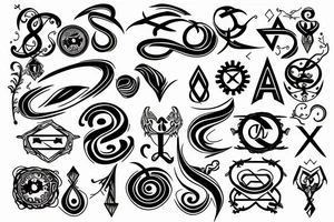 an & symbol mixed with infinite symbol and a semicolon tattoo idea