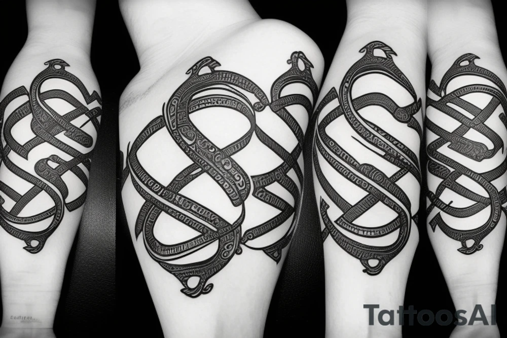 Infinity symbol with the letters DPS underneath tattoo idea