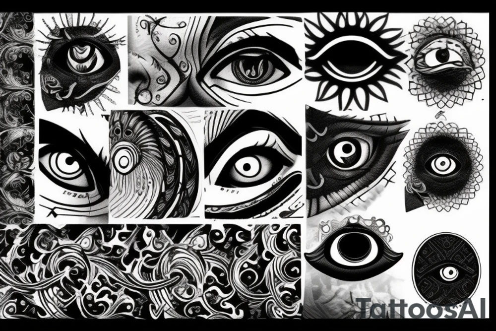 Turkish evil eye tattoo idea