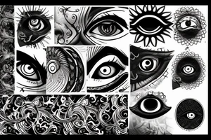 Turkish evil eye tattoo idea