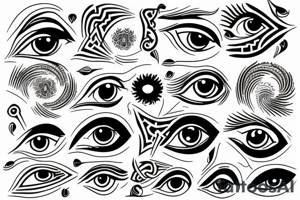 Turkish evil eye tattoo idea