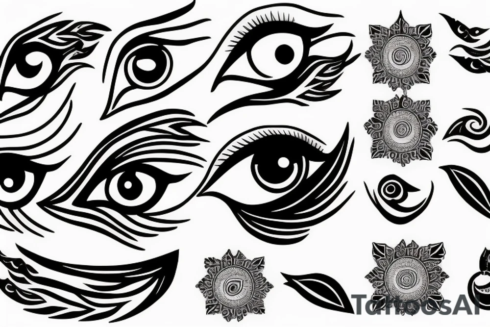 Turkish evil eye tattoo idea