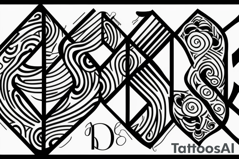 The letter D tattoo idea